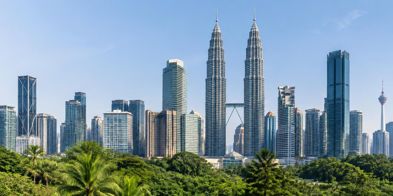 Kuala Lumpur skyline with the Petronas Twin Towers